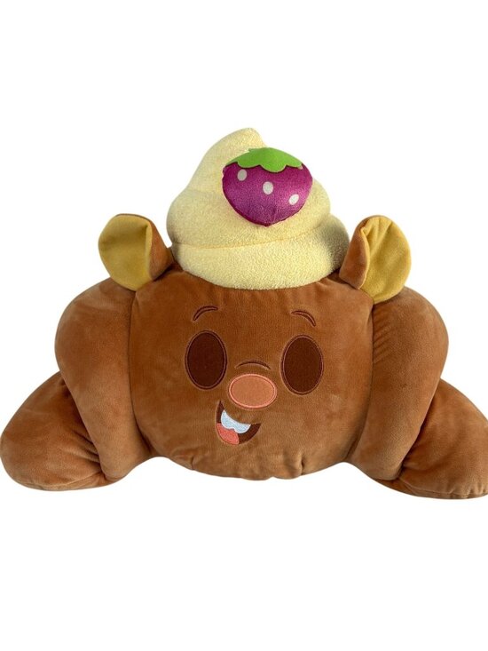 Disney Munchlings Emile Strawberry Croissant Ratatouille 17" Plush Brown - Picture 1 of 10